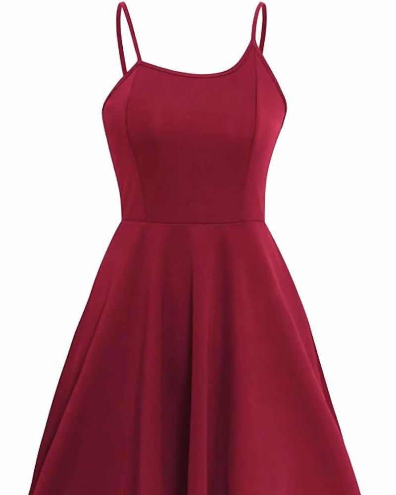 Front of a size LARGE Aubree Hi-Low Dress in Wine in Wine by LILY. | dia_product_style_image_id:339273